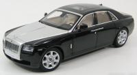 Rolls Royce GHOST Diamnod Black Silver Metallic 1/18 Die-Cast Vehicle (LED Lighting Tuning)
