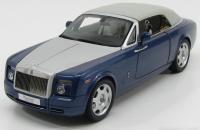 Rolls Royce Phantom Drophead Coupé Metropolitan Blue Met Silver 1/18 Die-Cast Vehicle
