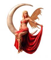 Fire Fairy On A Moon Crescent The Premium Ornament 