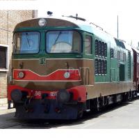 Trenitalia SpA FS #D.343.1030 HO Tetto & Fondo Marrone Centro Verde Scheme Class D-343 Diesel-Electric Locomotive DCC Ready