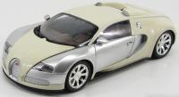 Bugatti Veyron 16.4 EB Centenaire Aluminium Casting Beige Chrome 1/18 Die-Cast Vehicle