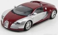 Bugatti Veyron 16.4 EB Centenaire Aluminium Casting Red Chrome 1/18 Die-Cast Vehicle