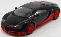 Bugatti Veyron 16.4 EB Super Sport Orange Carbon Black 1/18 Die-Cast Vehicle