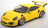 Porsche 911 (991) GT3 RS 2015 Yellow 1/18 Die-Cast Vehicle