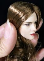 Kristen Stewart Brown Hair Female Head Sculpt for Sixth Scale Figure