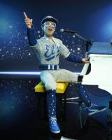 Elton John In A Glammed-Up Baseball Uniform  & Scaled Piano The 1975 Tribute DELUXE Figure Diorama
