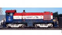 Genesee & Wyoming GNWR #36 Bicentennial 1776 Red White Blue Stripes Scheme Class ALCO S-4 Road-Switcher Diesel-Eletric Locomotive for Model Railroaders Inspiration