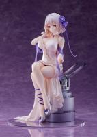 Sirius Girl In A Bold White Rose Negligeé Atop A DT-163 Sexy Anime Figure