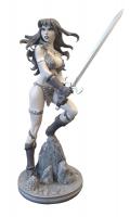 RED SONJA The Black Tower Black & White Statue