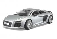 Audi R8 V10 Plus Coupé 2015 Hard Top Silver 1/18 Die-Cast Vehicle