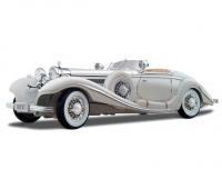 Mercedes-Benz 500K Spezial Roadster Maharadscha Full Open White 1/18 Die-Cast Vehicle