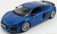 Audi R8 V10 Plus Coupé 2015 Blue Metallic 1/18 Die-Cast Vehicle