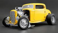 Ford 3 Window 1932 Deuces Wild Yellow 1/18 Die-Cast Vehicle