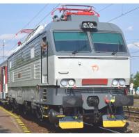 Železničná Spoločnosť Slovensko ZSSK #350 001-4 Gorilla Grey White Stripes Scheme Class ES 499.0001 Electric Locomotive for Model Railroaders Inspiration