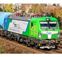 Railtrans International, s.r.o (RTI) SK #383 112-0 White Center Green Blue Front Scheme Class 193 (383) Vectron Electric Locomotive for Model Railroaders Inspiration