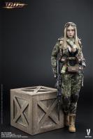 Villa Sister The Woman Soldier In A Flower Jungle Python Stripe Camouflage Sixth Scale Collector Figure