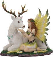 Fairy & Stag The Deer Friend Premium Figure Diorama  víla a jelen soška