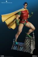 Robin Atop A Gothic Style Rooftop Base Super Powers Maquette