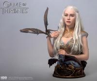 Emilia Clarke As Daenerys Targaryen & Baby Dragons The Game of Thrones Life-Size Bust