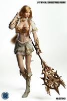 Fighting ELF Female Headsculpt for Sixth Scale Figures and Accessories Set