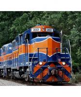 Maryland Midland MMID #201 Dark Blue Orange Stripes Scheme Class EMD GP9 Road Switcher Diesel-Electric Locomotive for Model Railroaders Inspiration