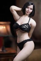 Asian Beauty Black Hair Super Flexible Female Seamless Undressed Sixth Scale Figure (Large Breast)