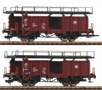 Deutsche Reichsbahn DR #541 HO AutoTrain Laaes Double-Deck Automobile Car  (2-Unit Pack) sada dvou vagónů na přepravu aut