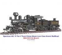 Cass Scenic Railroad #9 HO Class C 70-Ton 3-Truck CLIMAX Logging Steam Locomotive DCC & Sound 