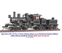 Spectrum #082902 HO Class B 70-Ton 3-Truck CLIMAX Logging Steam Locomotive DCC & Sound