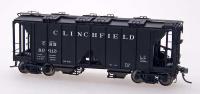 Clinchfield #48607 HO BLT 7-46 1958 Cubic Foot Open-Sided 2-Bay Covered Hopper Car 