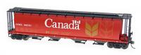 Canadian Pacific CP Rail CPWX #45102 HO Red Canada BLT NEW 10-83 Cylindrical 4-Bay Trough Hatch Covered Hopper Car