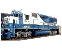 EMDX #EMD 10 Demonstrator White Light Blue Scheme Class EMD GP59 Road Switcher Diesel-Electric Locomotive for Model Railroaders Inspiration