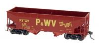 Pittsburgh & West Virginia Red #47174 HO BLT GV 7-61 AAR Alternate Standard 2-Bay Open Hopper Car