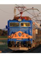 La Red Nacional de los Ferrocarriles Españoles RENFE #269-601-1 Orange Blue-Themed Scheme Class 269 Electric Locomotive for Model Railroaders Inspiration