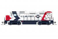 US Air Force USAF #2250 HO Red White Blue Fantasy Scheme Class EMD GP30 Road-Switcher Diesel-Electric Locomotive DCC & Paragon4 Sound