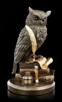 A Wise Owl Atop A Stack of Books Premium Figure
