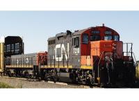 Canadian National CN #7210 HO Red Black EMD GP-9rm Road-Switcher Diesel-Electric Locomotive DCC & LokSound & CN #254 Diesel-Electric SLUG Vehicle (2-Unit Pack)
