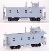 Atchison, Topeka & Santa Fe ATSF #CCS1199 HO Undecorated Early Steel Caboose (Waycar) KIT služební vlakový vůz - stavebnice