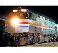 AMTRAK #60225 HO Silver Red White Blue Stripes Scheme CABBAGE Class EMD F40PH Phase III NPCU Passenger Commuter Diesel-Electric Locomotive DCC & Sound