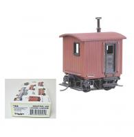 Un-specified RR #104 HO Brown Red Industrial & Logging Caboose (Waycar) KIT služební vlakový vůz - stavebnice