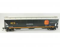 Kansas City Southern Southern Belle #5161 HO 4750 Cubic Foot 18 Rib-Sided 3-Bay Covered Hopper Car