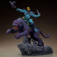 Skeletor Atop A Saddled Panthor The Savage Cat Masters of Universe DELUXE Maquette Diorama