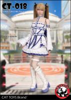 Lolita Maid In A Female White & Blue Costume Sixth Scale Collector Figure