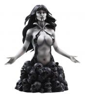 Vampirella Atop The Skulls Base Underworld Black & White Bust