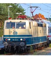 Schlünß Eisenbahnlogistik SEL #181-213-0 HO Ivory Ocean Blue Scheme Class 181.2 Electric Locomotive for Model Railroaders Inspiration 