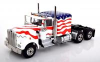 Kenworth W900 Truck Stars & Stripes American Flag Color 1/18 Die-Cast Vehicle