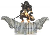 Triumphant Predator 2 Atop A Gargoyle Base Statue Diorama