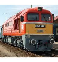 Magyar Államvasutak MÁV #M62 162 HO Szergej Light Red Orange Front Scheme Class M62 (781) Diesel-Electric Locomotive DCC Ready