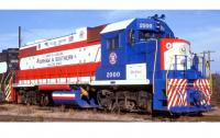 Durham & Southern D&S #2000 HO 1976 Bicentennial Red White Blue Stripes Scheme Class EMD GP38-2 Diesel-Electric Locomotive DCC & Tsunami2 Sound