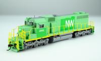 Norfolk Southern & Western Pacific NW #296X HO Green Yellow Stripe Scheme Class EMD SD39 Road Switcher Diesel-Electric Locomotive DCC Ready